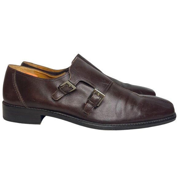 Mezlan Quattro Double Monk Strap Dress Shoe 11.5 Calfskin Leather Handmade Spain - Picture 2 of 7